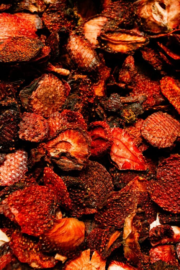 Dehydrated strawberies - ingredient in dehydrated meals
