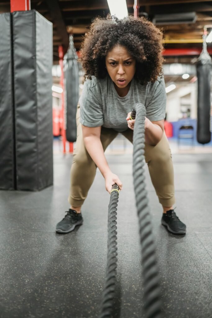 Woman trying to Train Endurance and strength for hiking