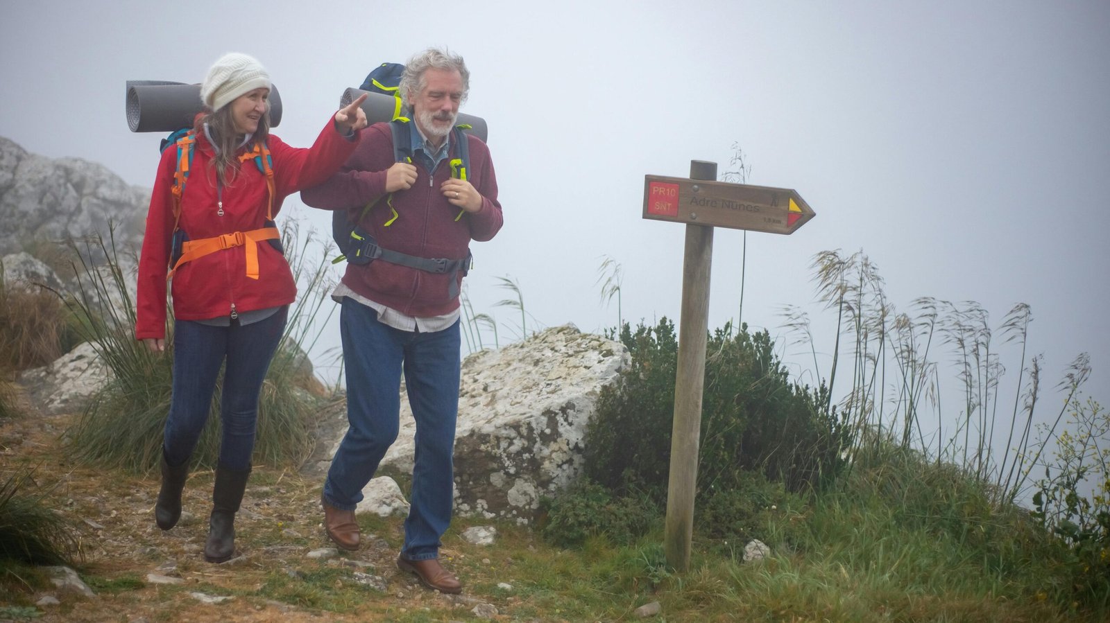Elderly couple in Rota Vicentina Fisherman's Trail, Portugal